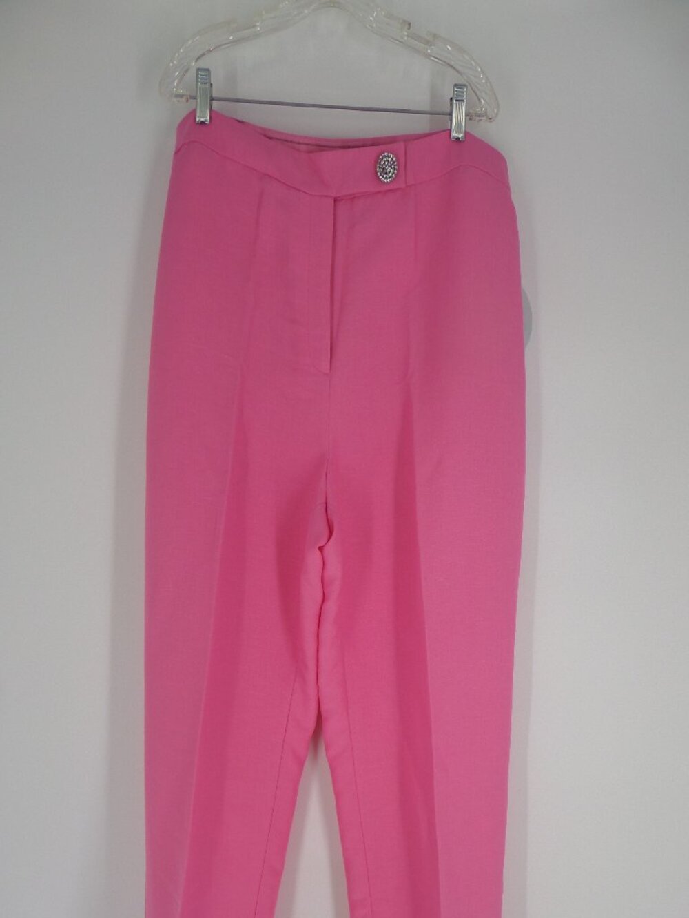 Emma James Vintage Cropped Pink Linen Cuff Pants Size 18 NWT